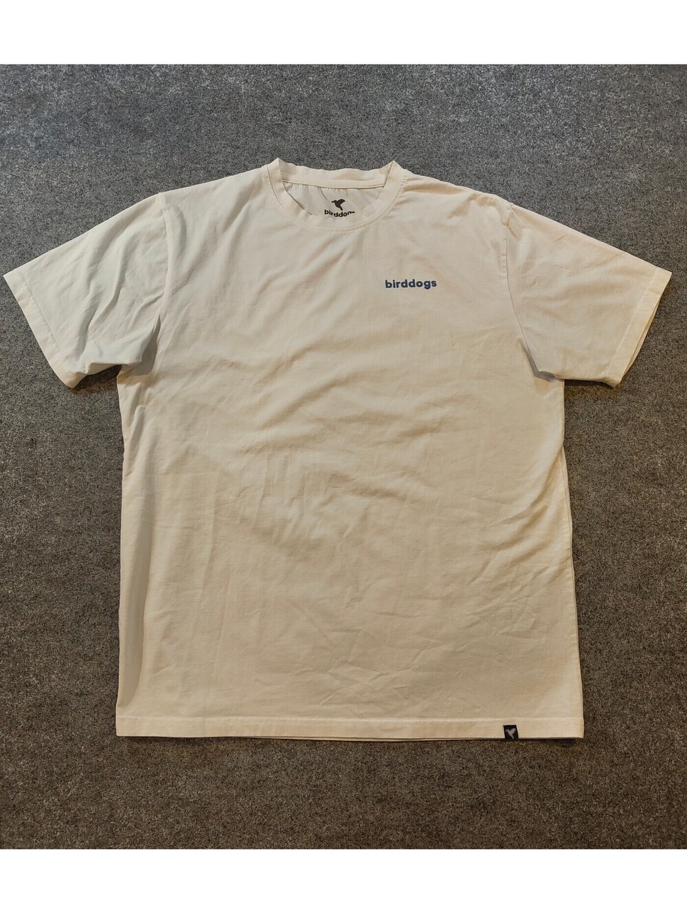 Birddogs Men’s Large Graphic Tee Off‑White Paint Splash Bird Logo Shirt